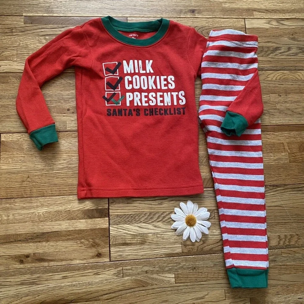 Carter's Santa's Checklist Pajamas Size‎ 2t